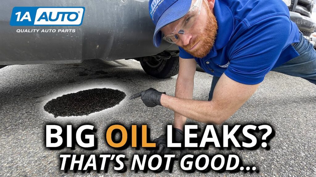Small Oil Leak Showing on Ground under Car