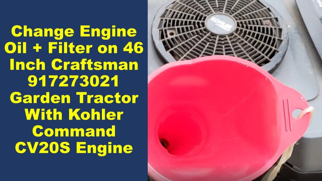 Craftsman Tractor With Kohler Engine Oil Filter Change